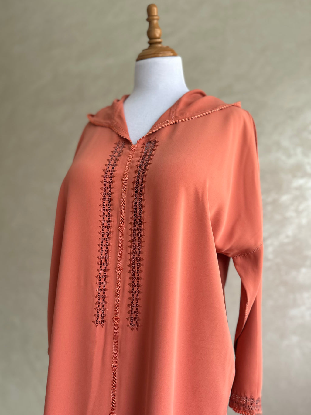 Jellaba Orange Tarz Messloul