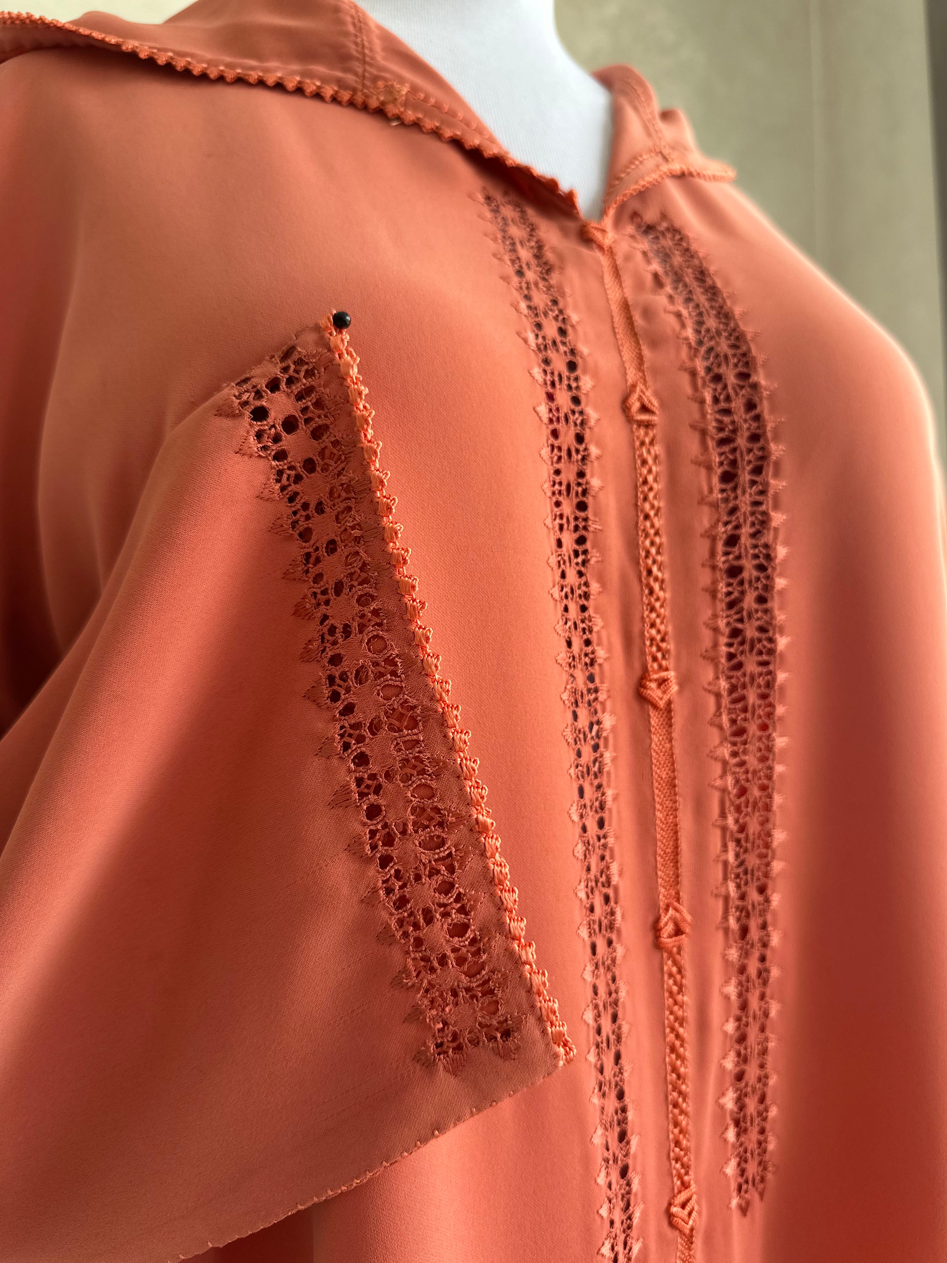 Jellaba Orange Tarz Messloul