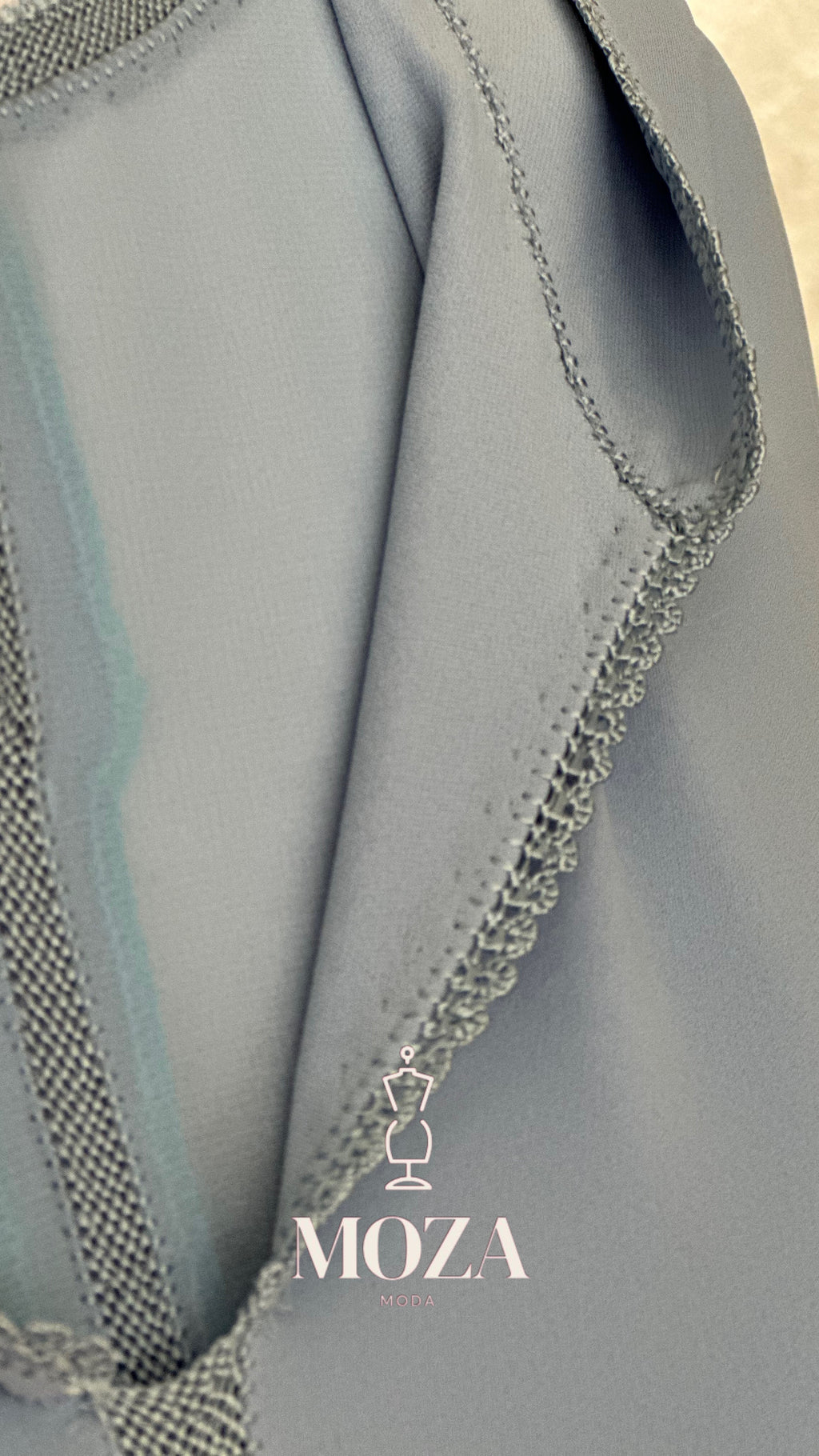 Jellaba Bleu Randa Hssira brides 2 pièces